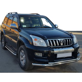 Sprednji zaščitni lok ST014 (nerjaveče jeklo) Toyota Land Cruiser Prado 120 2002–2009 fotografija 1