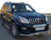 Toyota Land Cruiser Prado 120 2002–2009 Sprednji zaščitni lok ST014 (nerjaveče jeklo) 60/42 mm fotografija 1