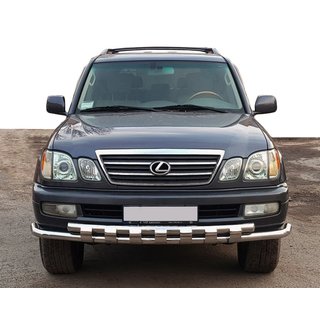 Sprednji zaščitni lok ST015 (nerjaveče jeklo) Lexus LX470 1998–2007 fotografija 1