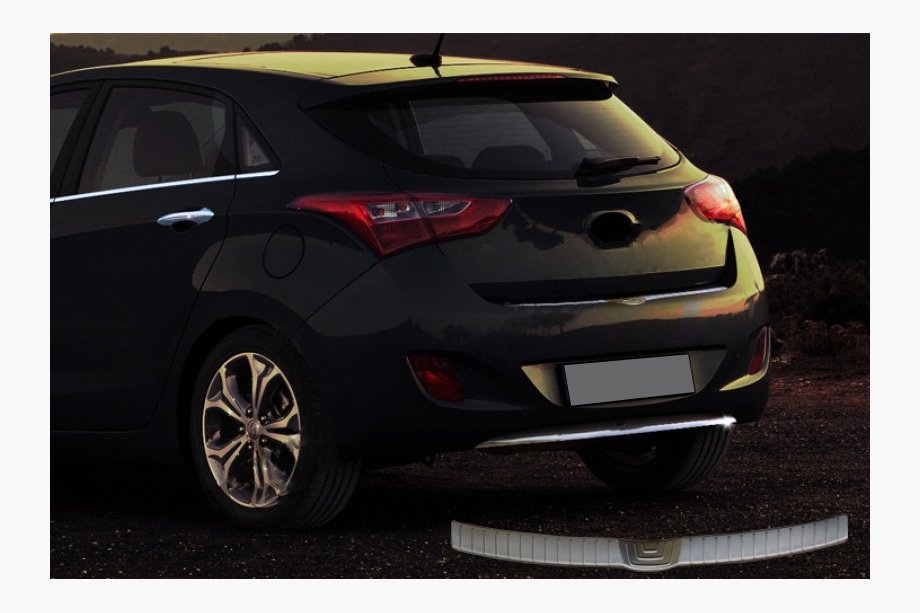 Hyundai I-30 2012–2017 Zgornja obloga zadnjega odbijača (HB, nerjaveče jeklo) Image
