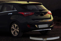 Hyundai I-30 2012–2017 Zgornja obloga zadnjega odbijača (HB, nerjaveče jeklo) fotografija 1
