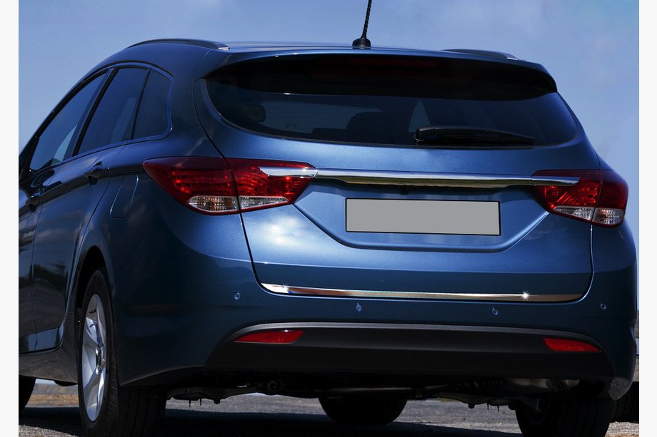 Hyundai I-40 2011–2019 Zaščitna letev roba prtljažnika (SW, nerjavno jeklo) Image