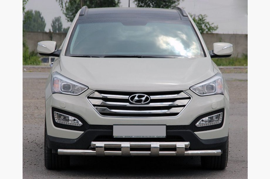 Hyundai Santa Fe 3 2012–2018 Sprednji zaščitni lok ST015 (nerjaveče jeklo) Image