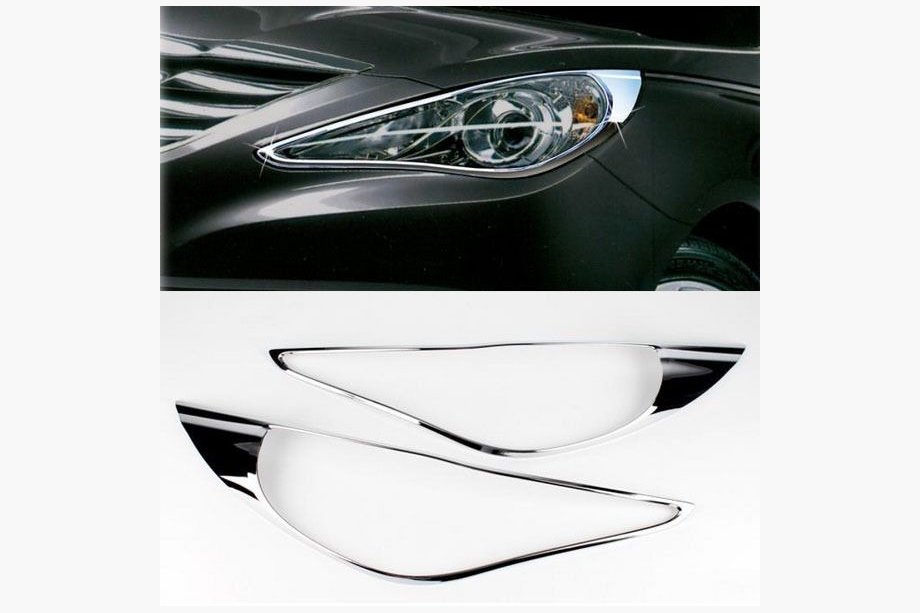 Hyundai Sonata YF 2010–2014 Kromirane obrobe žarometov (2 kosa, plastika) Image