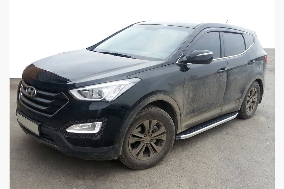 Hyundai Santa Fe 3 2012–2018 Stranske stopnice Fullmond (2 kos, aluminij) Image