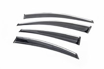 Hyundai Accent 2011–2017 Vetrni deflektorji oken s kromom SD (4 kos, Sunplex Chrome) fotografija 1