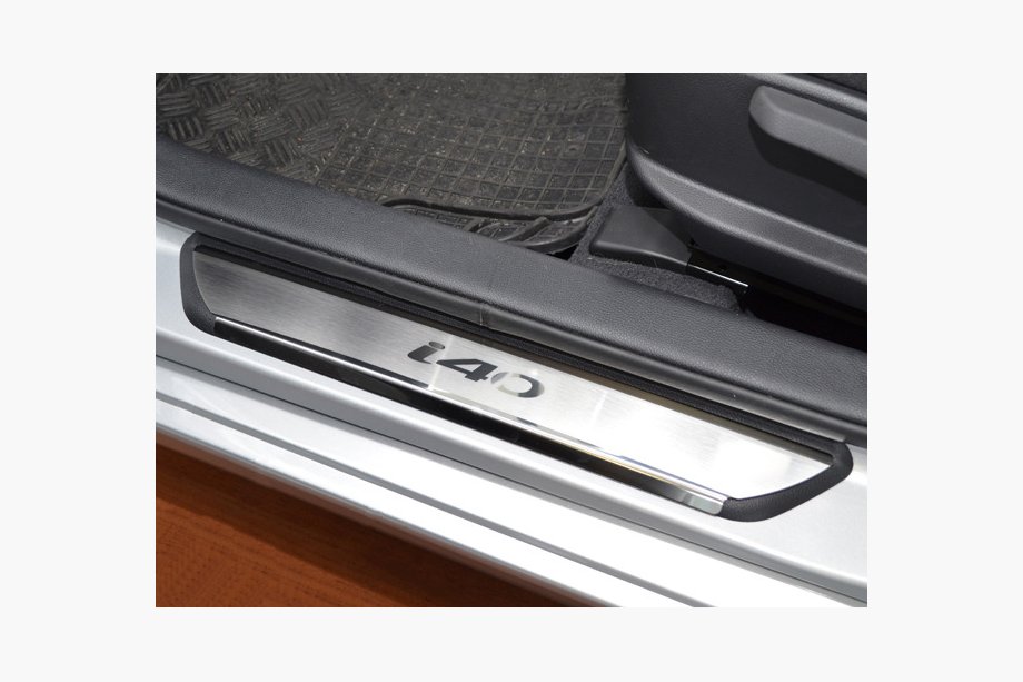 Hyundai I-40 2011–2019 Natanika Premium letve pragov (4 kosi, nerjavno jeklo) Fotografija 1