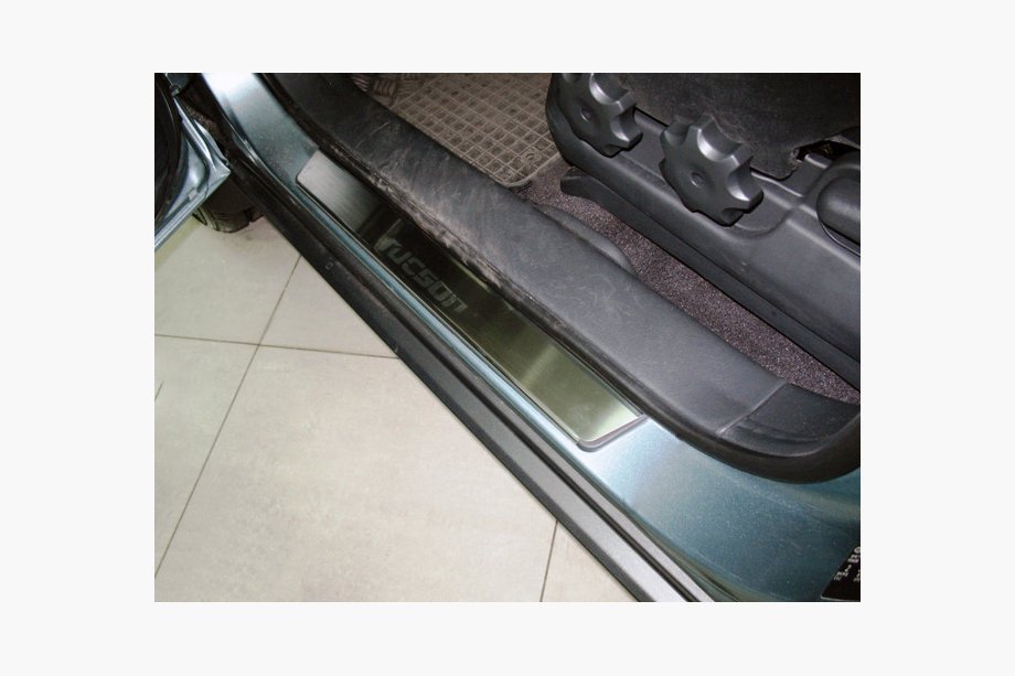 Hyundai Tucson JM 2004– Nerjaveče letve pragov Nataniko (4 kosi) Premium – 3M lepilni trak, 0,8 mm Image