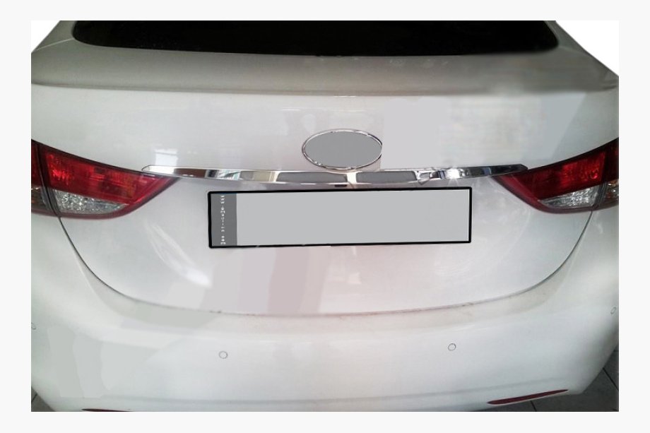 Hyundai Elantra (MD/UD) 2011–2015 Okrasna letev nad registrsko tablico (inox) Image