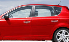 Kia Ceed 2007–2012 Okenske obrobe (4 kos, nerjavno jeklo) fotografija 2