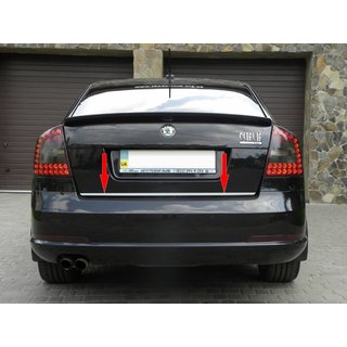 Zaščitna letev roba prtljažnika (nerjaveče jeklo) Skoda Octavia II A5 2006–2010 fotografija 1