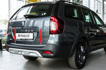 Renault Logan MCV 2013–2022 Nerjaveča zaščitna letvica roba prtljažnika Carmos - turško nerjaveče jeklo fotografija 1