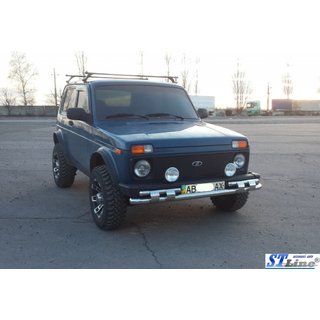 Sprednji zaščitni lok ST015 (nerjaveče jeklo) Lada Niva in Urban 1977– fotografija 3
