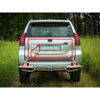 Kromirana letev nad registrsko tablico (dizajn 2018) Toyota Land Cruiser Prado 150 2009–2023 fotografija 1