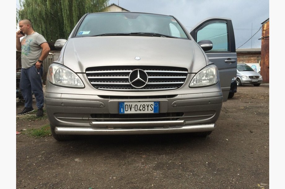 Mercedes Viano 2004–2014 Sprednji zaščitni lok ST014 (nerjavno jeklo) 60/60 mm Fotografija 7