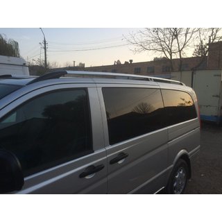 Kromirane strešne letve CAN, originalni dizajn (kovinske noge) Mercedes Viano 2004–2014 fotografija 3