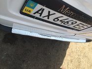 Mercedes Vito W639 2004–2014 Nerjaveča zaščitna letev zadnjega odbijača z zavihkom (Carmos V1) fotografija 4