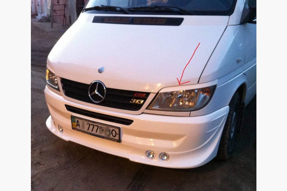 Mercedes Sprinter W901/902/903/904/905 1995–2006 Veke za žaromete (črne, ABS, 2000-2006) Fotografija 2