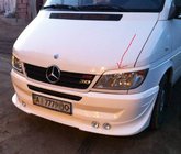 Mercedes Sprinter W901/902/903/904/905 1995–2006 Veke za žaromete (črne, ABS, 2000-2006) Mat črna fotografija 2
