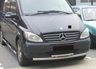 Mercedes Viano 2004–2014 Sprednji zaščitni lok ST014 (nerjavno jeklo) 60/42 mm fotografija 6