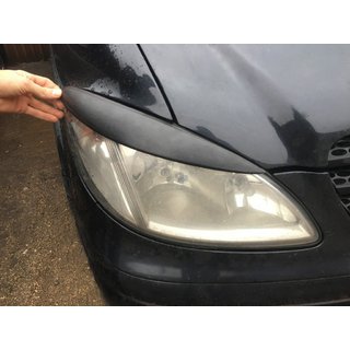 Ravne veke za žaromete (mat črna)