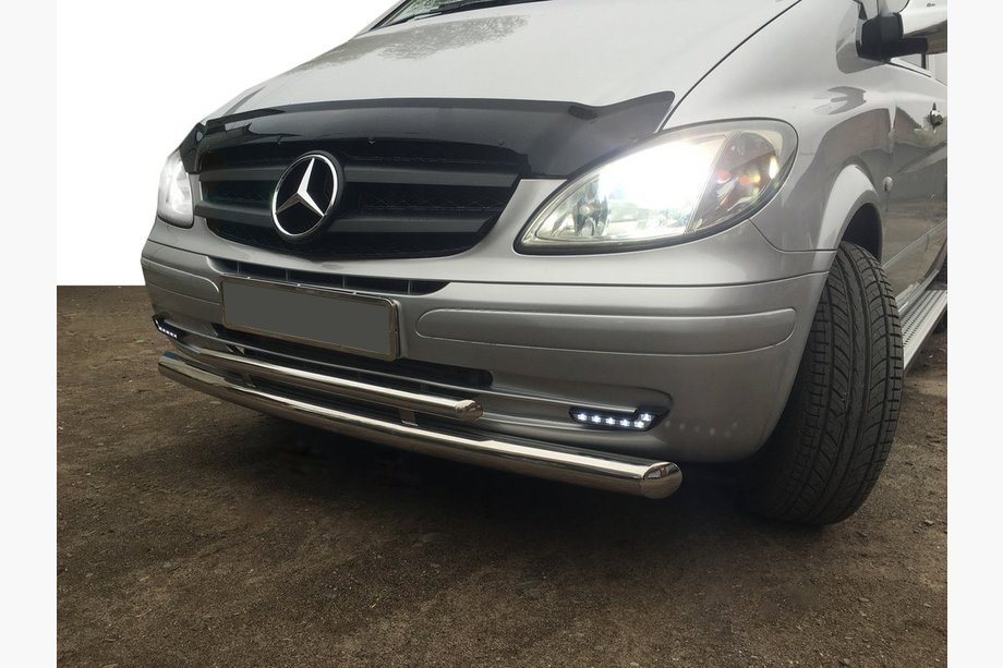 Mercedes Vito W639 2004–2014 Sprednji zaščitni lok ST014 (nerjavno jeklo) 2010-2015, Ø51→42 mm Fotografija 5