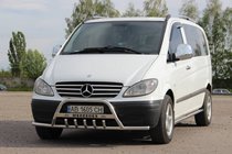 Mercedes Viano 2004–2014 Kenguru zaščitni lok WT004-Plus z bočnimi podaljški (nerj.) fotografija 3