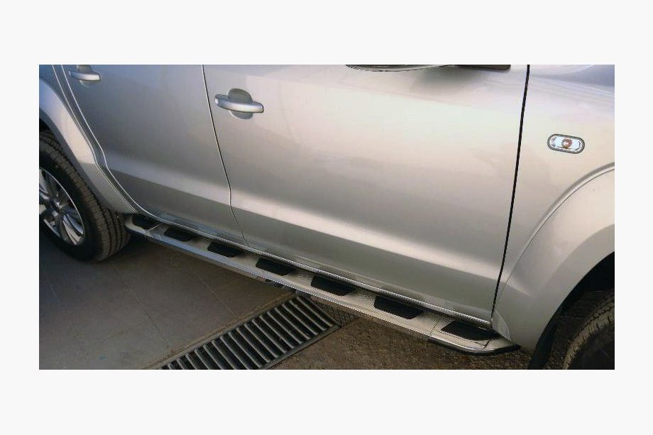 Audi Q7 2005–2015 Stranski pragovi Vison (2 kos, aluminij / nerjaveče jeklo) Image