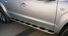 Audi Q7 2005–2015 Stranski pragovi Vison (2 kos, aluminij / nerjaveče jeklo) fotografija 1