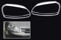 Volkswagen Golf 5 2003–2009 Kromirane obrobe žarometov (2 kosa, plastika) fotografija 1