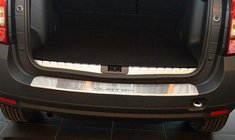 Renault Duster 2008–2017 Zaščitna letev za zadnji odbijač Nataniko z zavihkom (nerjaveče jeklo) fotografija 1
