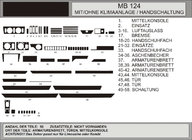 Mercedes E-сlass W124 1984–1997 Okrasne obloge armaturne plošče (Hartman) Modra fotografija 1