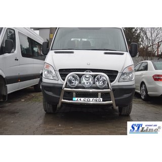 Visok sprednji zaščitni lok (bullbar) WT018 (nerj.) Mercedes Sprinter W906 2006–2018 fotografija 4