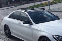 Mercedes C-class W205 2014–2021 Adapterji za originalna pritrdilna mesta (2 kosa, zaklepanje s ključem) Siva fotografija 1
