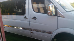 Mercedes Sprinter W906 2006–2018 Letvice na vratih (nerjavno jeklo) Dolga medosna razdalja. OmsaLine – italijansko nerjaveče jeklo fotografija 5