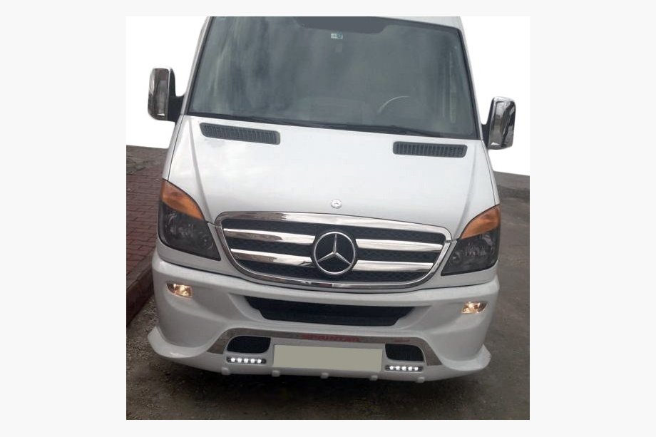 Mercedes Sprinter W906 2006–2018 Okrasne letvice za masko (2006-2013, nerjavno jeklo) Fotografija 6