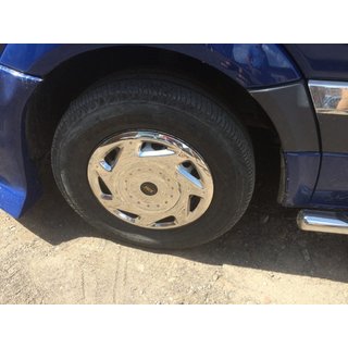OEM pokrovi koles iz nerjavnega jekla (za enojno os, 4 kosi) fotografija 3
