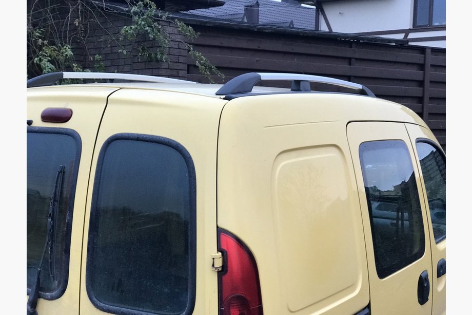 Renault Kangoo 1998–2008 Kromirane strešne sani Standardna osnova, plastične pritrdilne noge Image