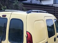 Renault Kangoo 1998–2008 Kromirane strešne sani Standardna osnova, plastične pritrdilne noge fotografija 1