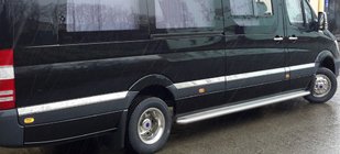 Mercedes Sprinter W906 2006–2018 Letvice na vratih (nerjavno jeklo) Dolga medosna razdalja. OmsaLine – italijansko nerjaveče jeklo fotografija 3