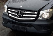 Mercedes Sprinter W906 2006–2018 Nerjaveče letvice za masko (2013↗, nerj.) OmsaLine - italijansko nerjavno jeklo fotografija 1