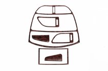 Chery Tiggo 1 2005–2016 Obloge armaturne plošče (mali komplet) Aluminij fotografija 1