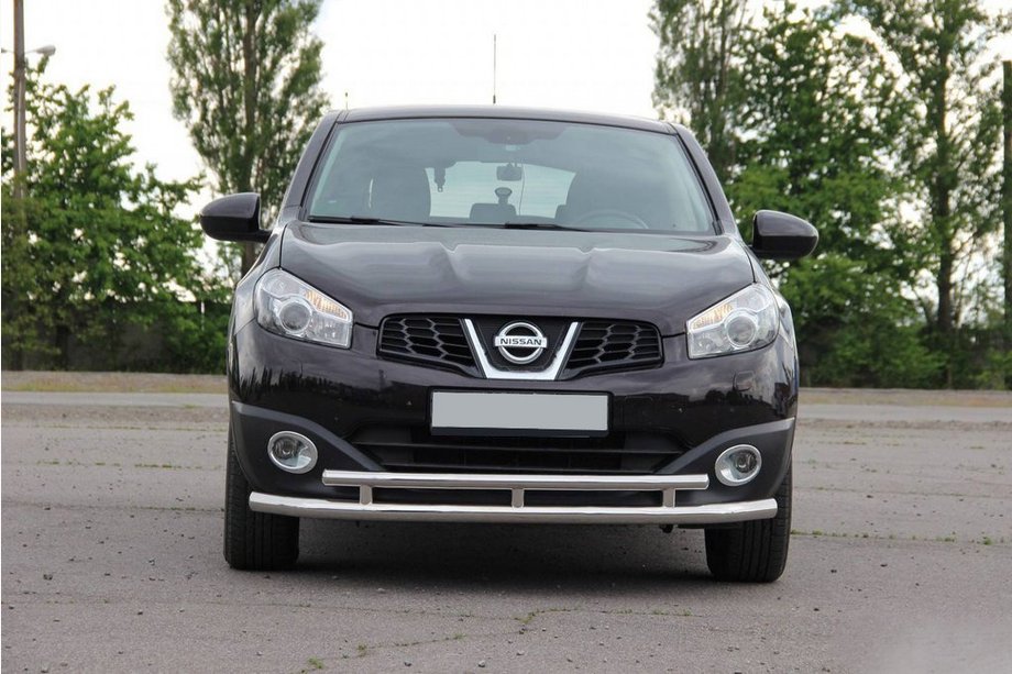 Nissan Qashqai 2010–2014 Sprednja dvojna zaščitna cev ST016 (nerjavno jeklo) 60/42 mm Image