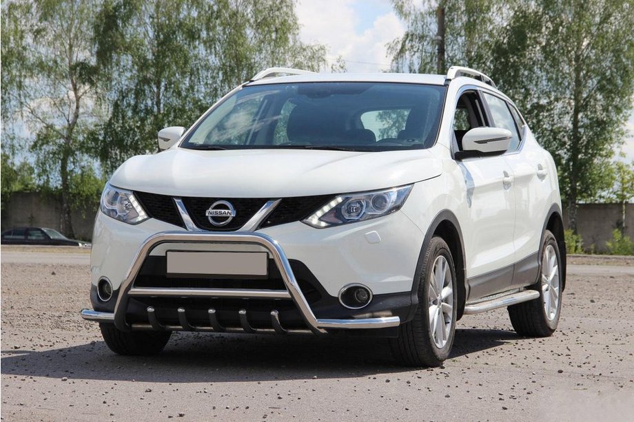 Nissan Qashqai 2014–2021 Sprednji zaščitni lok WT003-Plus (nerjaveče jeklo) Image