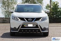 Nissan Qashqai 2014–2021 Sprednji zaščitni lok WT003-Plus (nerjaveče jeklo) fotografija 2