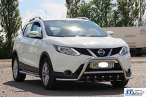Nissan Qashqai 2014–2021 Sprednji zaščitni lok WT003-Plus (nerjaveče jeklo) fotografija 3