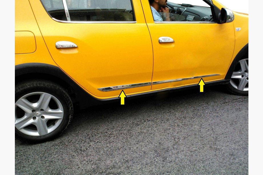 Renault Sandero 2013–2022 Letvice vrat (4 kos, nerjaveče jeklo) Image