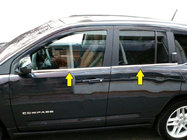 Jeep Compass 2006–2016 Spodnja obroba oken (nerjavno jeklo) fotografija 1