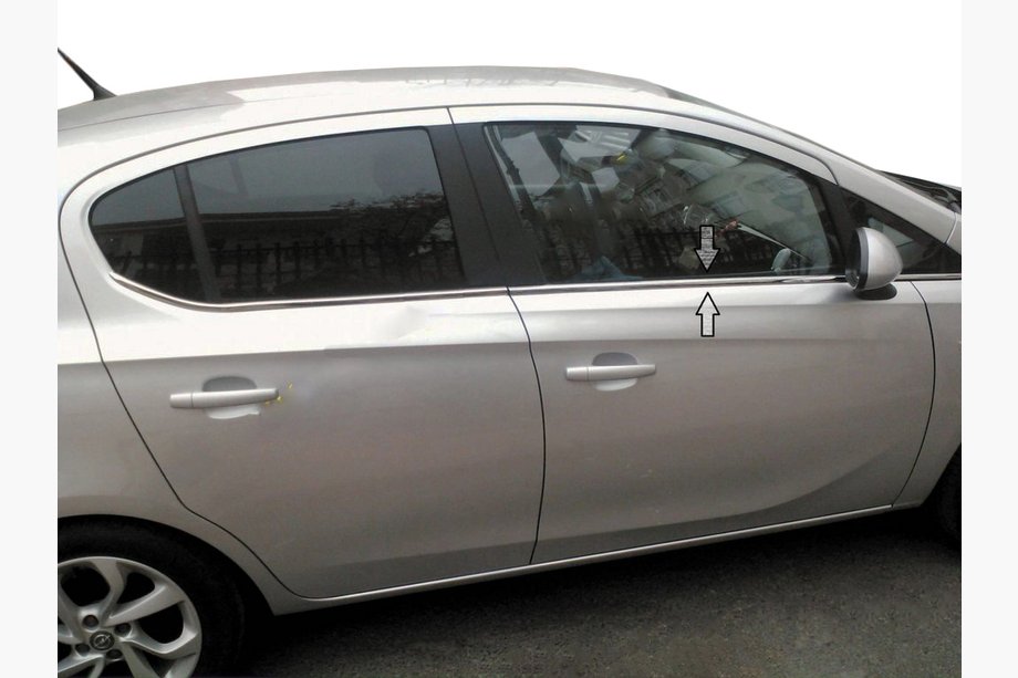 Opel Corsa E 2015–2019 Okenske obrobe (6 kos, nerjavno jeklo) Image
