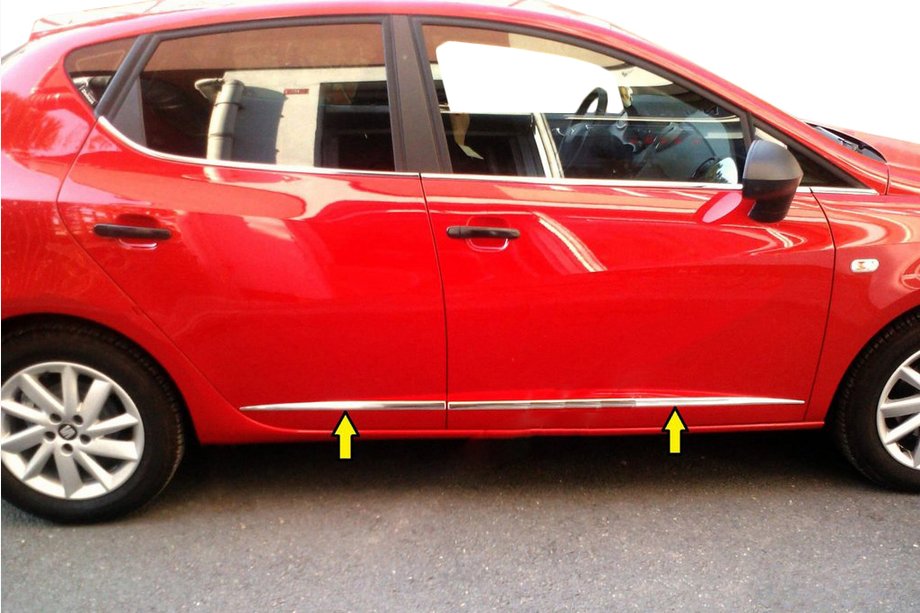 Seat Ibiza 2010–2017 Okrasne letve vrat Carmos (4 kos, nerjavno jeklo) Image